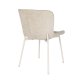 WHITE LABEL LIVING Marion spisebordsstol - offwhite bouclé og jern