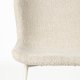 WHITE LABEL LIVING Marion spisebordsstol - offwhite bouclé og jern