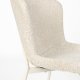 WHITE LABEL LIVING Marion spisebordsstol - offwhite bouclé og jern