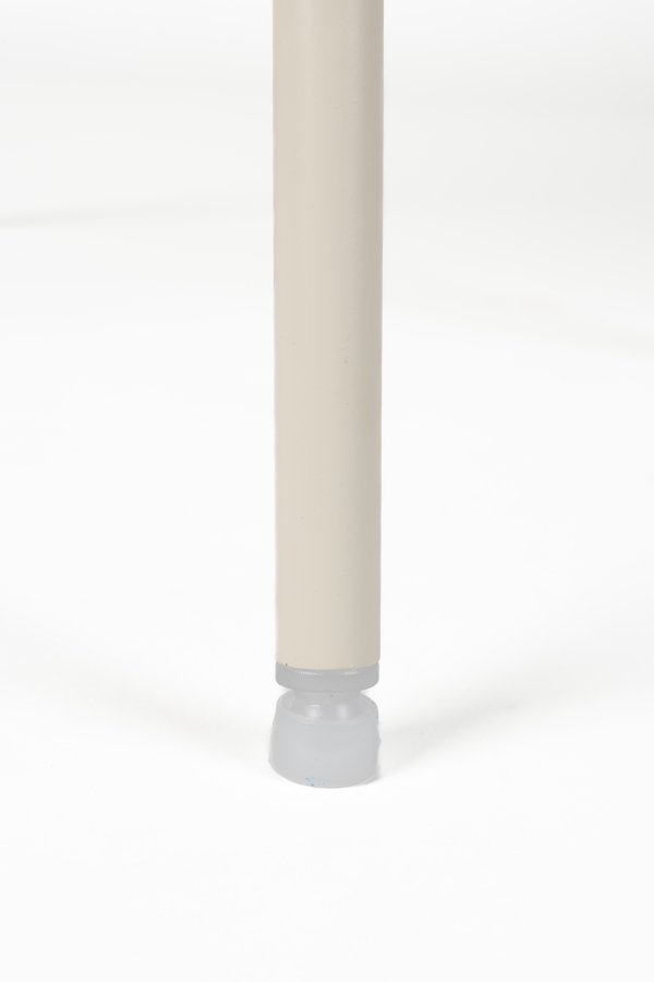 WHITE LABEL LIVING Marion spisebordsstol - offwhite bouclé og jern