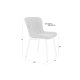 WHITE LABEL LIVING Marion spisebordsstol - offwhite bouclé og jern
