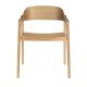 DUTCHBONE Westlake spisebordsstol, m. armln - natur egetr og krydsfinér
