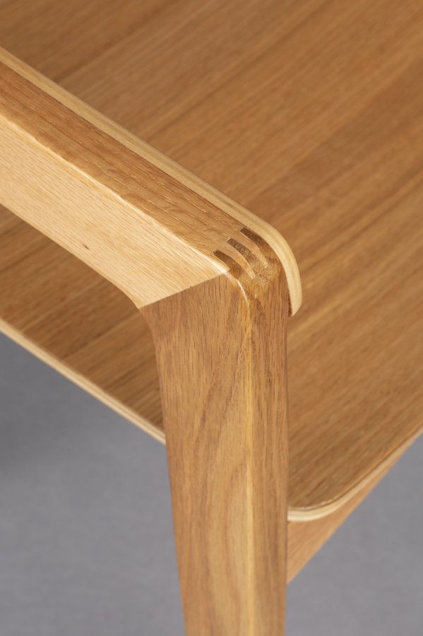 DUTCHBONE Westlake spisebordsstol, m. armln - natur egetr og krydsfinér