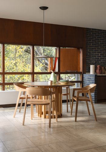 DUTCHBONE Westlake spisebordsstol, m. armln - natur egetr og krydsfinér