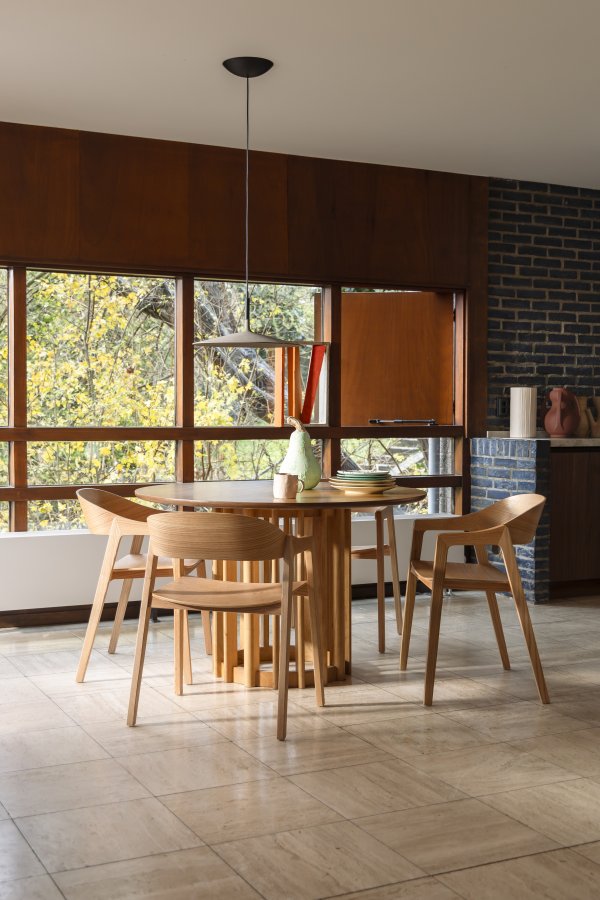 DUTCHBONE Westlake spisebordsstol, m. armln - natur egetr og krydsfinér