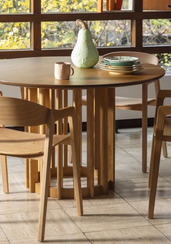 DUTCHBONE Westlake spisebordsstol, m. armln - natur egetr og krydsfinér