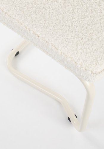 ZUIVER Ridge spisebordsstol - Kink Soft offwhite stof og rrstel, stabelbar