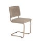 ZUIVER Ridge spisebordsstol - Kink Soft beige stof og rrstel