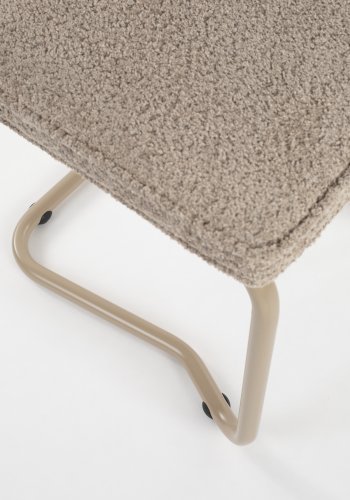 ZUIVER Ridge spisebordsstol - Kink Soft beige stof og rrstel