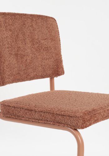 ZUIVER Ridge spisebordsstol - Kink Soft terra stof og rrstel