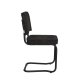 ZUIVER Ridge spisebordsstol - Kink Soft sort stof og rrstel