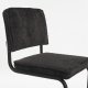 ZUIVER Ridge spisebordsstol - Kink Soft sort stof og rrstel