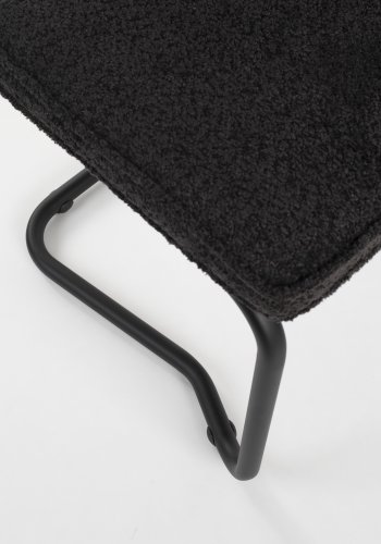 ZUIVER Ridge spisebordsstol - Kink Soft sort stof og rrstel