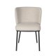 WHITE LABEL LIVING Guus spisebordsstol - beige bouclé polyester og sort metal