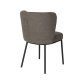 WHITE LABEL LIVING Guus spisebordsstol - brun bouclé polyester og sort metal