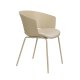 WHITE LABEL LIVING Jessica spisebordsstol, m. armln - beige polypropylen/polyester/metal