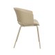 WHITE LABEL LIVING Jessica spisebordsstol, m. armln - beige polypropylen/polyester/metal