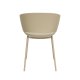 WHITE LABEL LIVING Jessica spisebordsstol, m. armln - beige polypropylen/polyester/metal