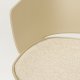 WHITE LABEL LIVING Jessica spisebordsstol, m. armln - beige polypropylen/polyester/metal