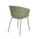 WHITE LABEL LIVING Jessica spisebordsstol, m. armln - grn polypropylen/polyester/metal