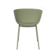 WHITE LABEL LIVING Jessica spisebordsstol, m. armln - grn polypropylen/polyester/metal