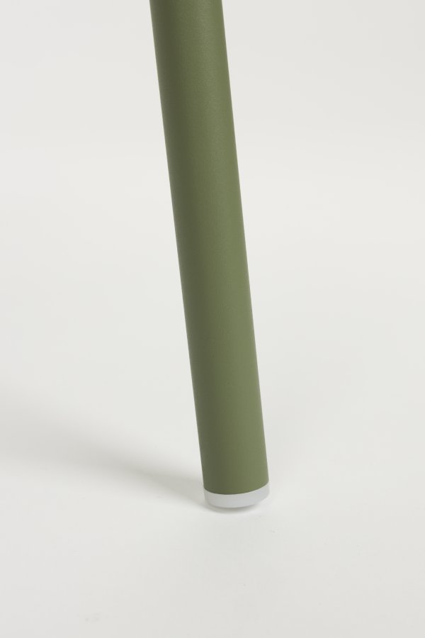 WHITE LABEL LIVING Jessica spisebordsstol, m. armln - grn polypropylen/polyester/metal