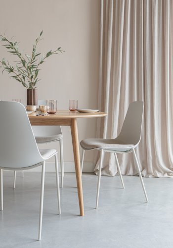 WHITE LABEL LIVING Jeffrey spisebordsstol - hvid polypropylen og metal