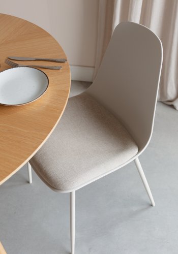 WHITE LABEL LIVING Jeffrey spisebordsstol - hvid polypropylen og metal