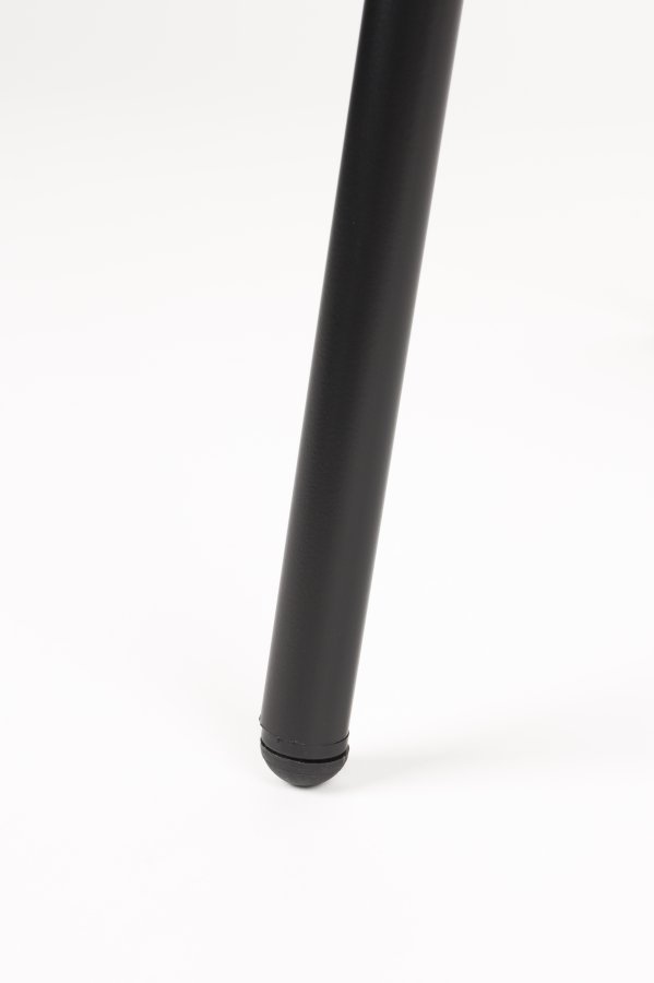 WHITE LABEL LIVING Joa spisebordsstol, m. armln - hvid polyester og sort jern