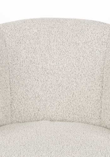 WHITE LABEL LIVING Joa spisebordsstol, m. armln - beige polyester og sort jern