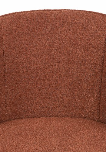 WHITE LABEL LIVING Joa spisebordsstol, m. armln - terra polyester og sort jern