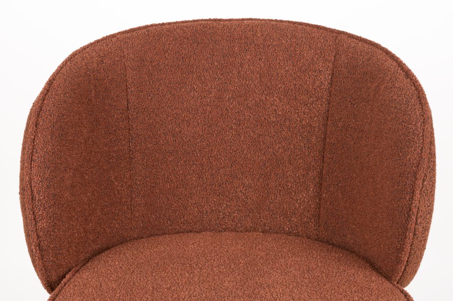 WHITE LABEL LIVING Joa spisebordsstol, m. armln - terra polyester og sort jern