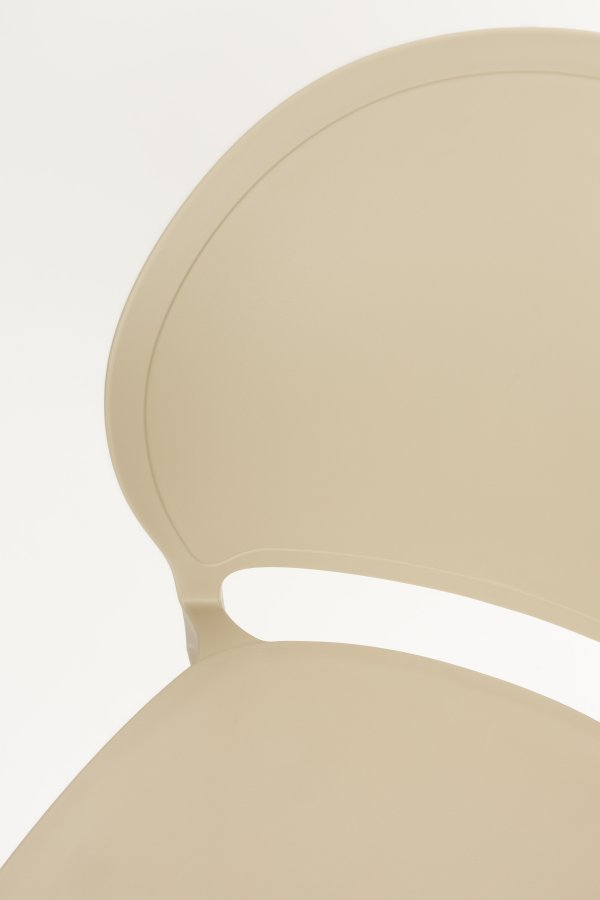 WHITE LABEL LIVING Sjoerd havestol, stabelbar - beige polypropylen