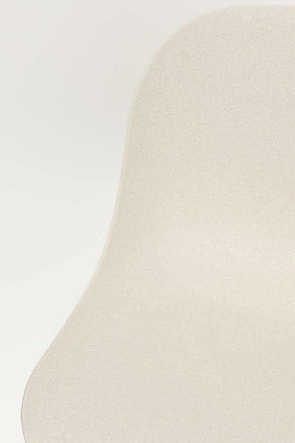 WHITE LABEL LIVING Wheat spisebordsstol - hvid polypropylen og metal