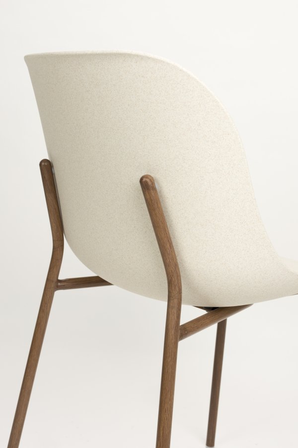 WHITE LABEL LIVING Wheat spisebordsstol - hvid polypropylen og metal