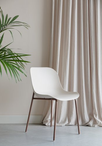 WHITE LABEL LIVING Wheat spisebordsstol - hvid polypropylen og metal