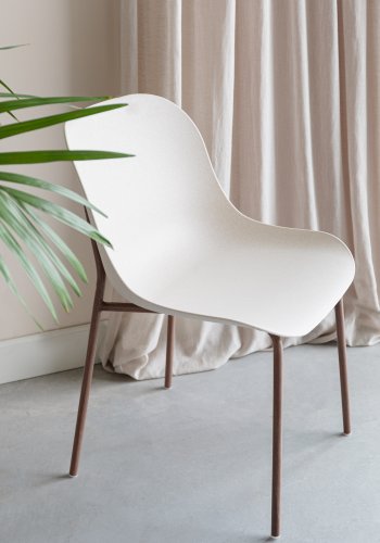 WHITE LABEL LIVING Wheat spisebordsstol - hvid polypropylen og metal