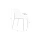 WHITE LABEL LIVING Wheat spisebordsstol - hvid polypropylen og metal
