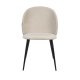 ZUIVER Cozy spisebordsstol - beige polyester fljl og sort metal
