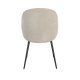 ZUIVER Cozy spisebordsstol - beige polyester fljl og sort metal