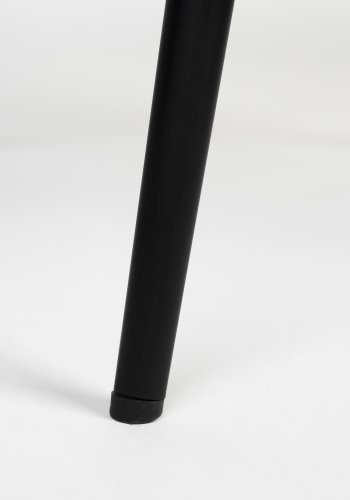 ZUIVER Cozy spisebordsstol - beige polyester fljl og sort metal