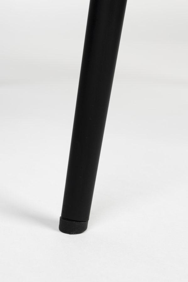 ZUIVER Cozy spisebordsstol - sennep polyester fljl og sort metal