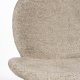 ZUIVER Bonnet spisebordsstol - beige polyester bamsestof og sort metal
