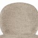 ZUIVER Bonnet spisebordsstol - beige polyester bamsestof og sort metal