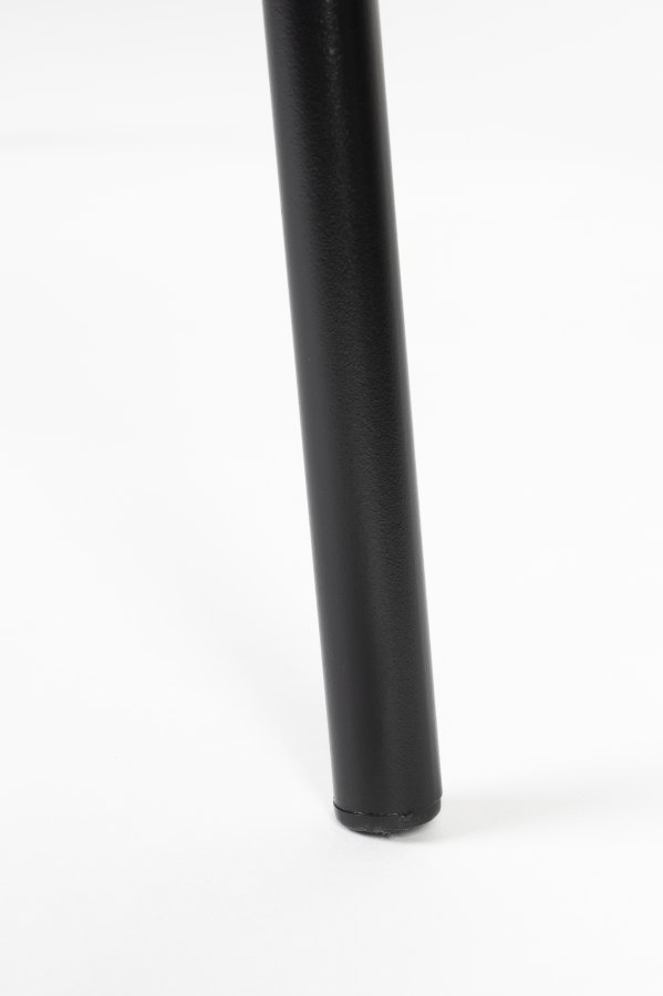 ZUIVER Bonnet spisebordsstol - beige polyester bamsestof og sort metal