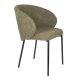 WHITE LABEL LIVING Ayle spisebordsstol, m. armln - mosgrn polyester og sort jern