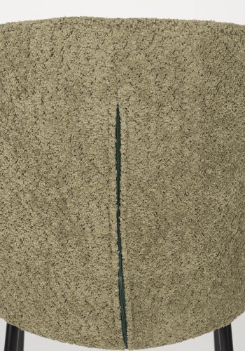 WHITE LABEL LIVING Ayle spisebordsstol, m. armln - mosgrn polyester og sort jern