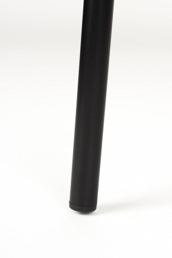 WHITE LABEL LIVING Ayle spisebordsstol, m. armln - mosgrn polyester og sort jern