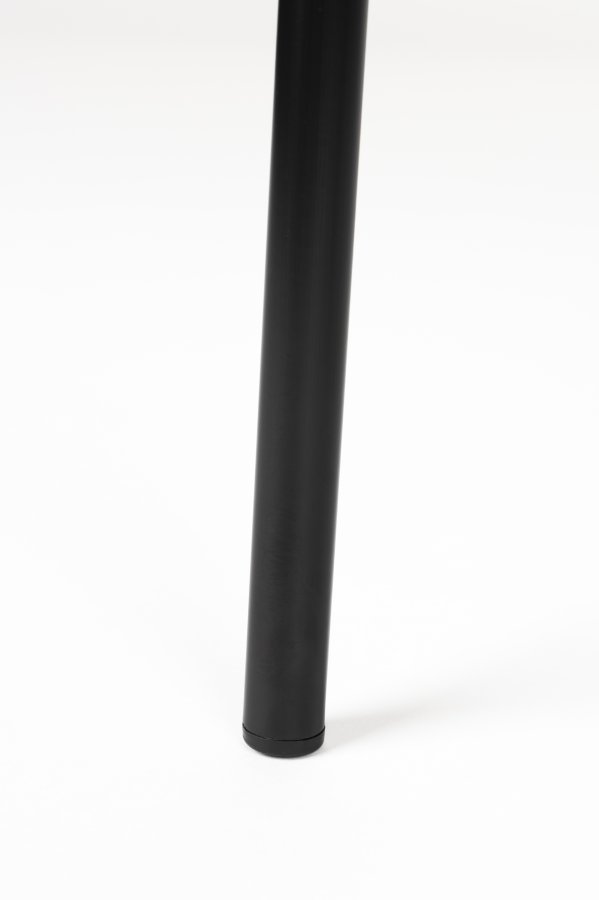 WHITE LABEL LIVING Dando spisebordsstol - gammelrosa polyester og sort jern