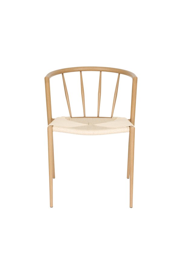 WHITE LABEL LIVING Che spisebordsstol - beige papir og natur jern